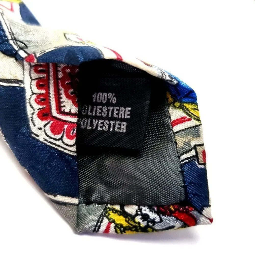 Mickey Unlimited Multi Colored Goofy Polyester Tie Woven Geometric Graphic‎